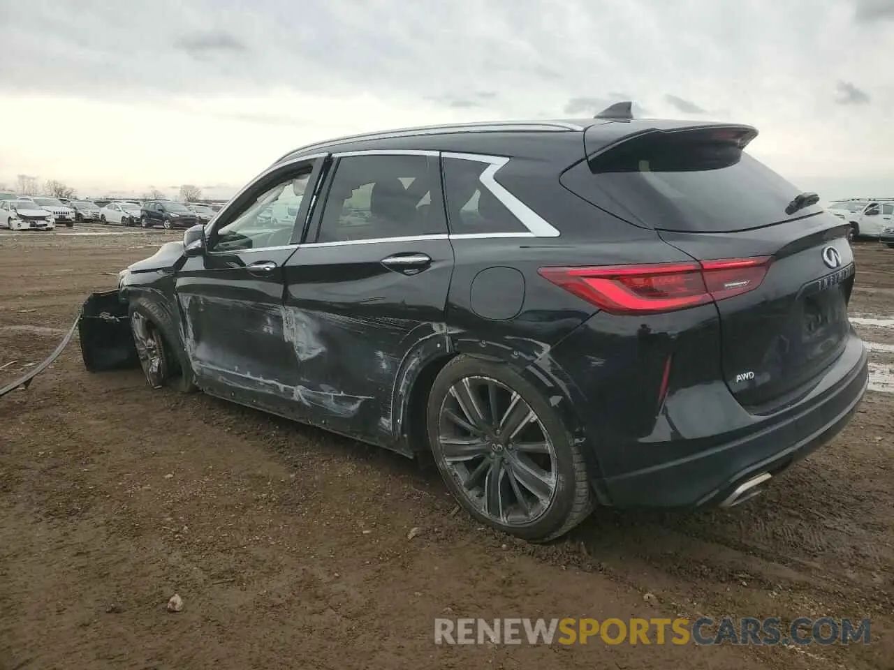 2 Photograph of a damaged car 3PCAJ5BB7NF108198 INFINITI QX50 2022