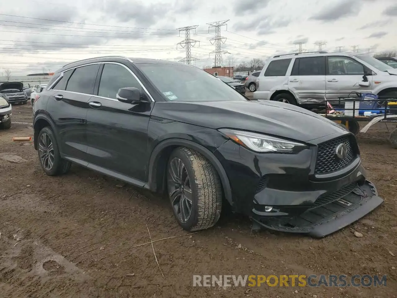 4 Photograph of a damaged car 3PCAJ5BB7NF108198 INFINITI QX50 2022