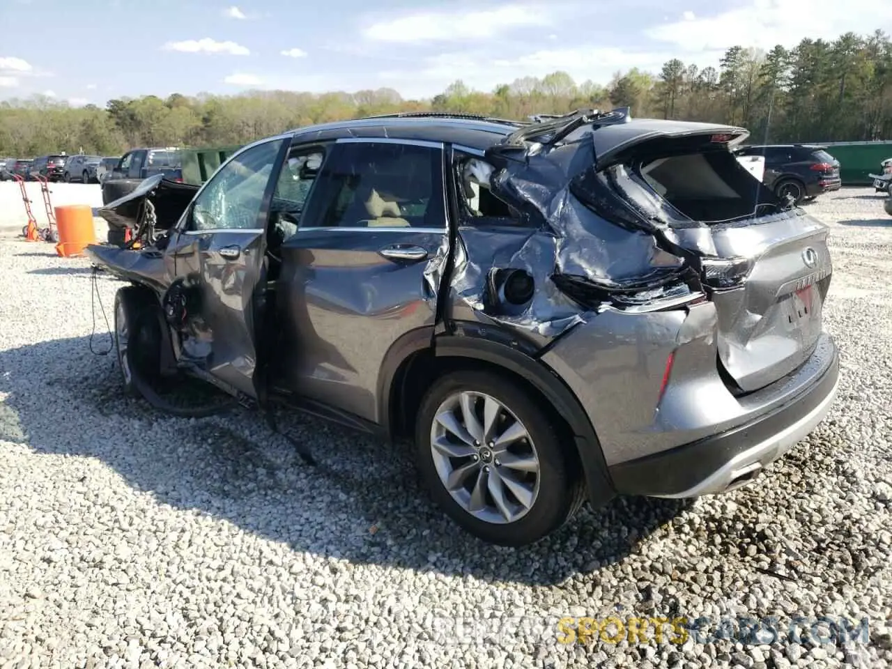 2 Photograph of a damaged car 3PCAJ5CA6NF120638 INFINITI QX50 2022