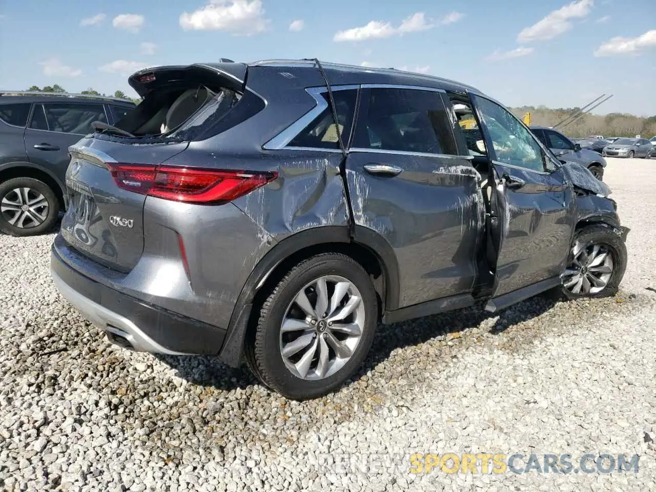 3 Photograph of a damaged car 3PCAJ5CA6NF120638 INFINITI QX50 2022
