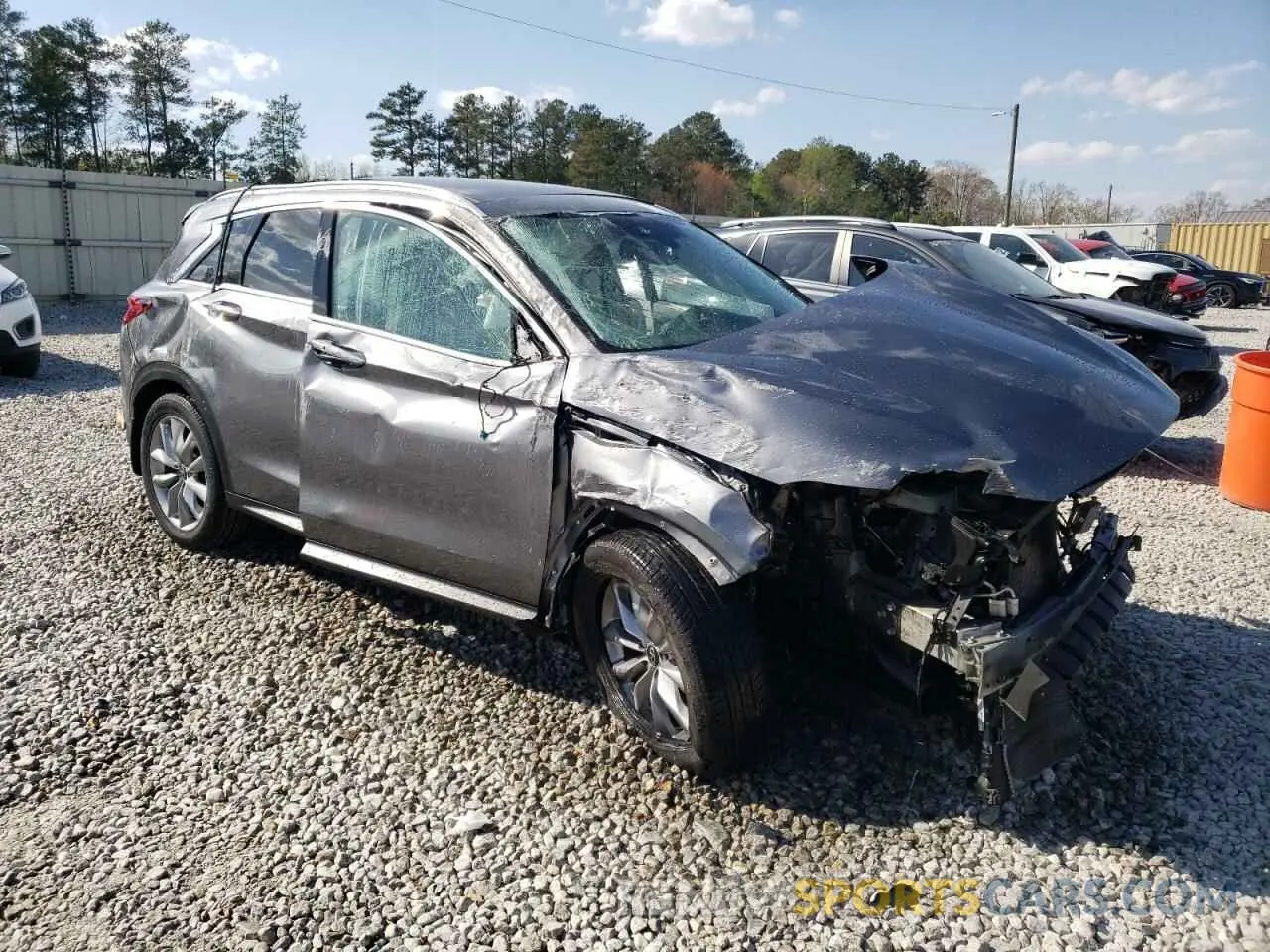 4 Photograph of a damaged car 3PCAJ5CA6NF120638 INFINITI QX50 2022