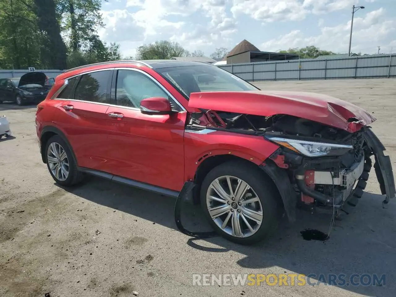 4 Photograph of a damaged car 3PCAJ5EB3NF112972 INFINITI QX50 2022