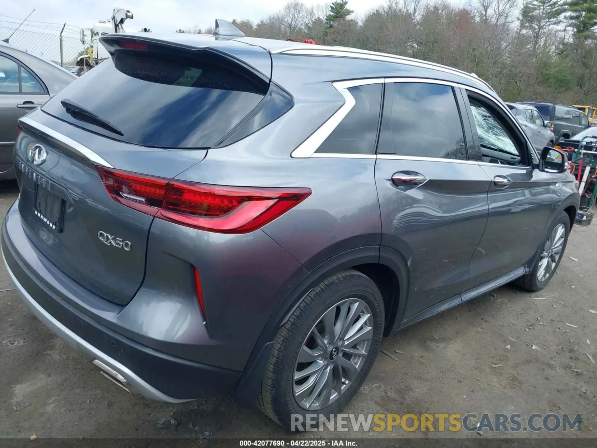 4 Photograph of a damaged car 3PCAJ5BB1PF108393 INFINITI QX50 2023