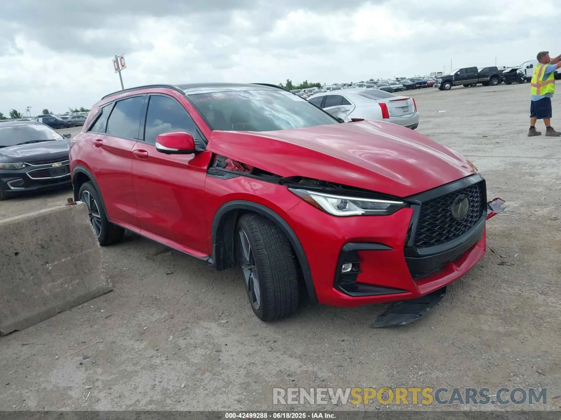 1 Photograph of a damaged car 3PCAJ5FA3RF112157 INFINITI QX50 2024