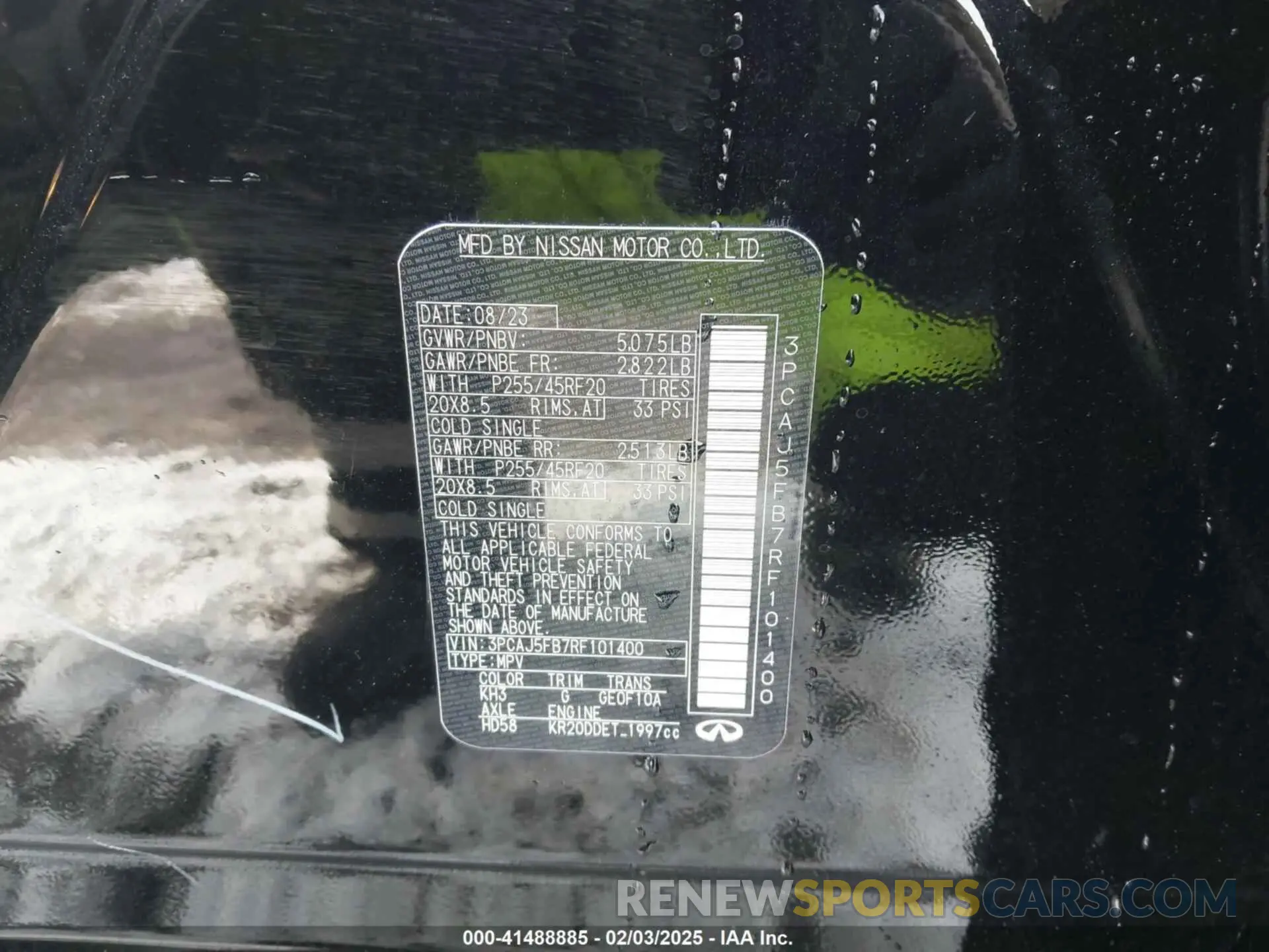 9 Photograph of a damaged car 3PCAJ5FB7RF101400 INFINITI QX50 2024