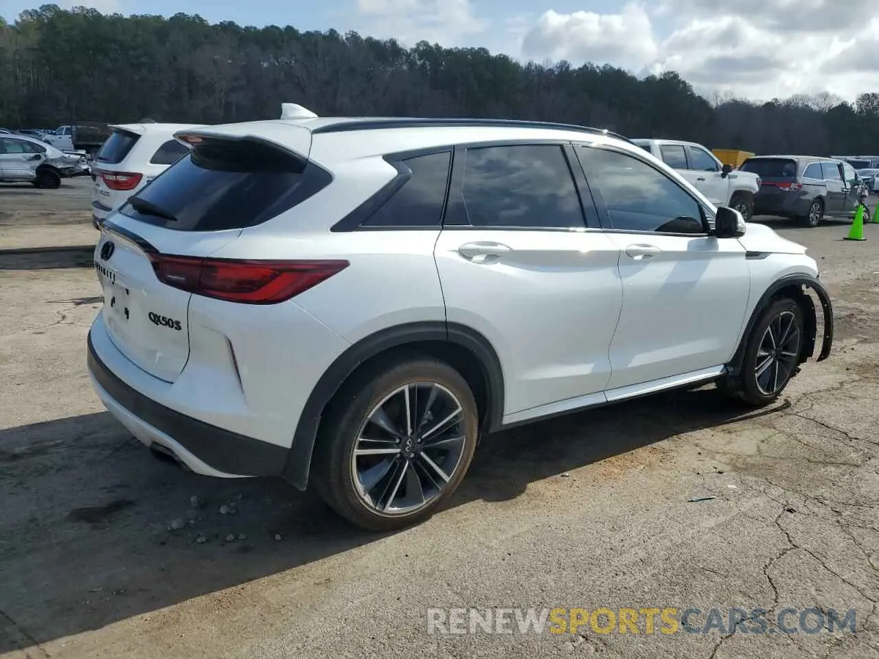3 Photograph of a damaged car 3PCAJ5FBXPF116101 INFINITI QX50 SPORT 2023