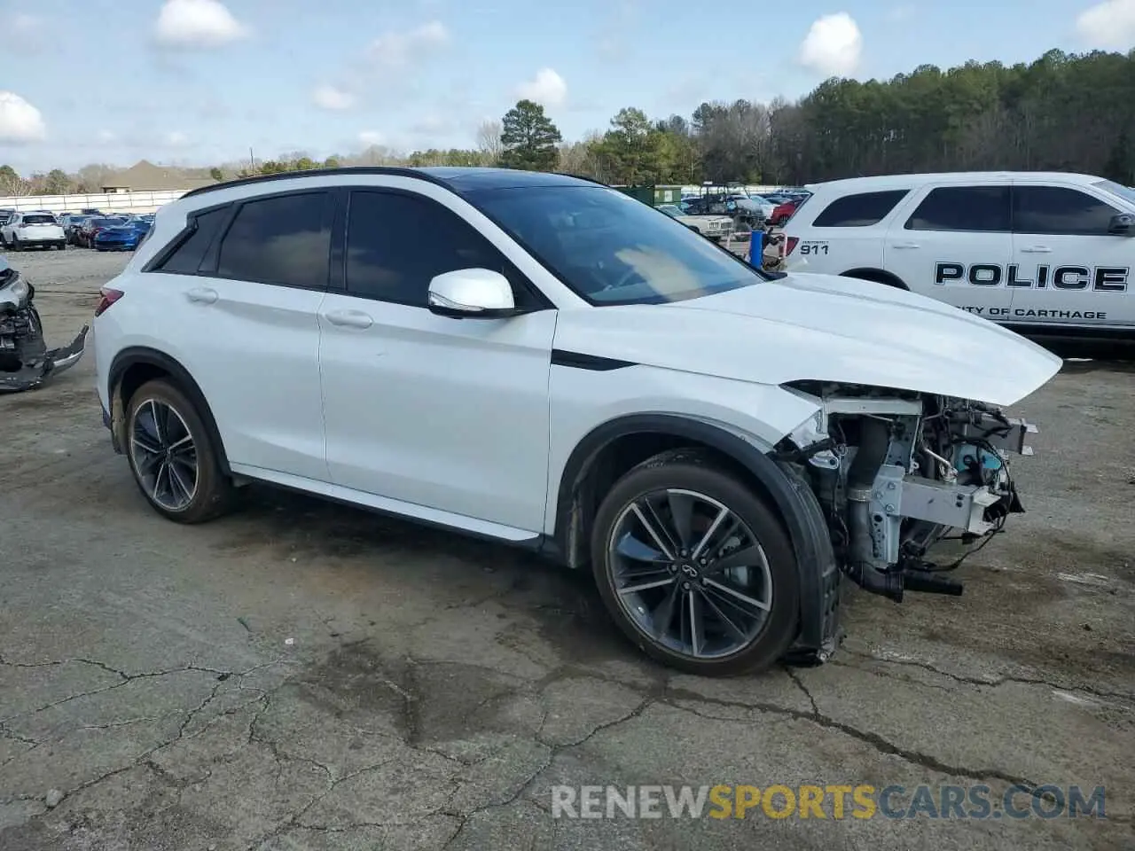 4 Photograph of a damaged car 3PCAJ5FBXPF116101 INFINITI QX50 SPORT 2023