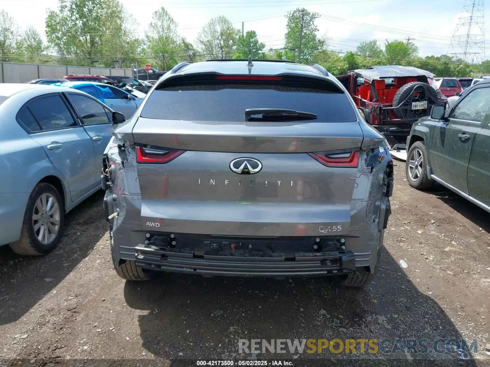16 Photograph of a damaged car 3PCAJ5J30NF103144 INFINITI QX55 2022