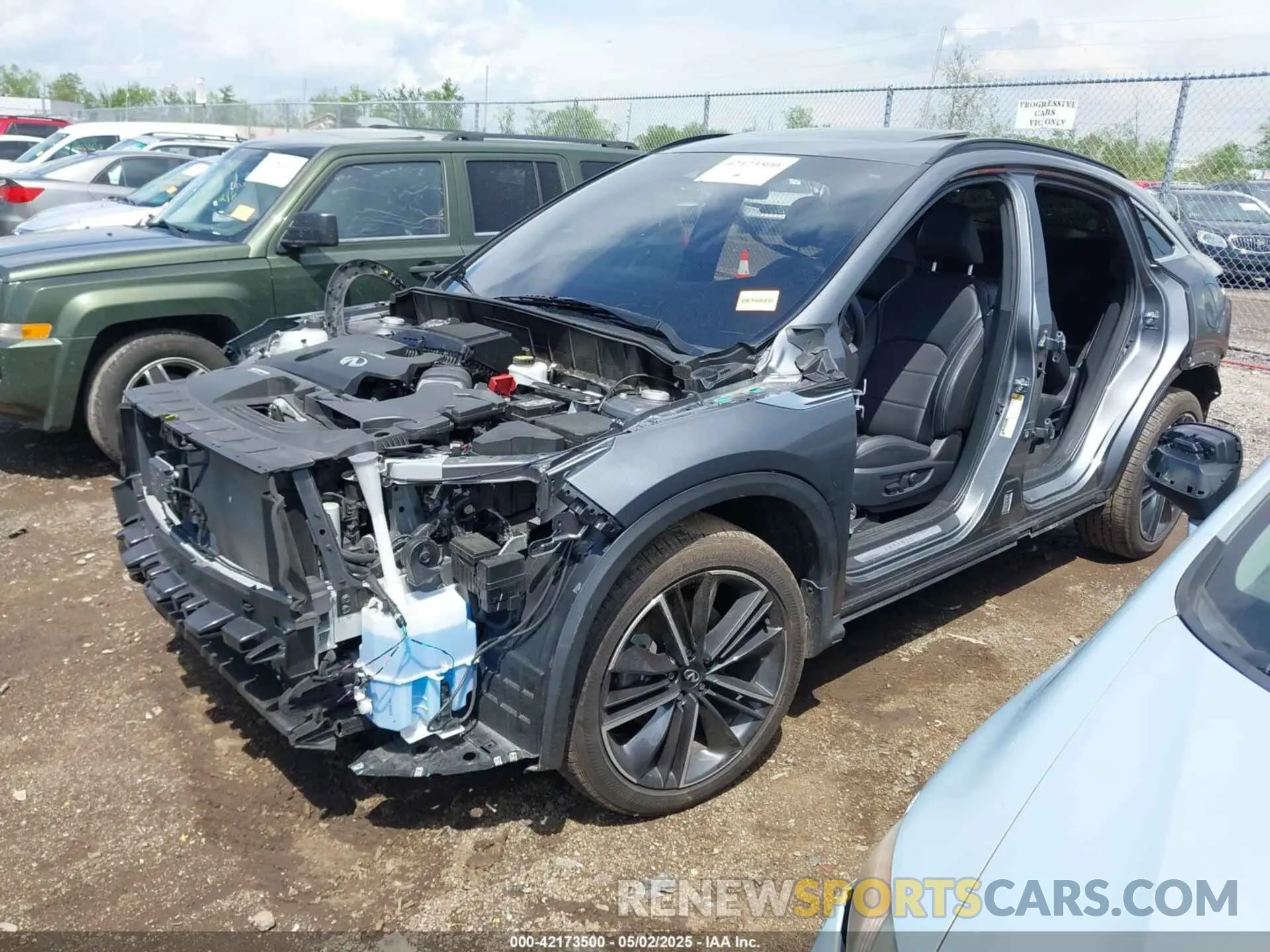 2 Photograph of a damaged car 3PCAJ5J30NF103144 INFINITI QX55 2022