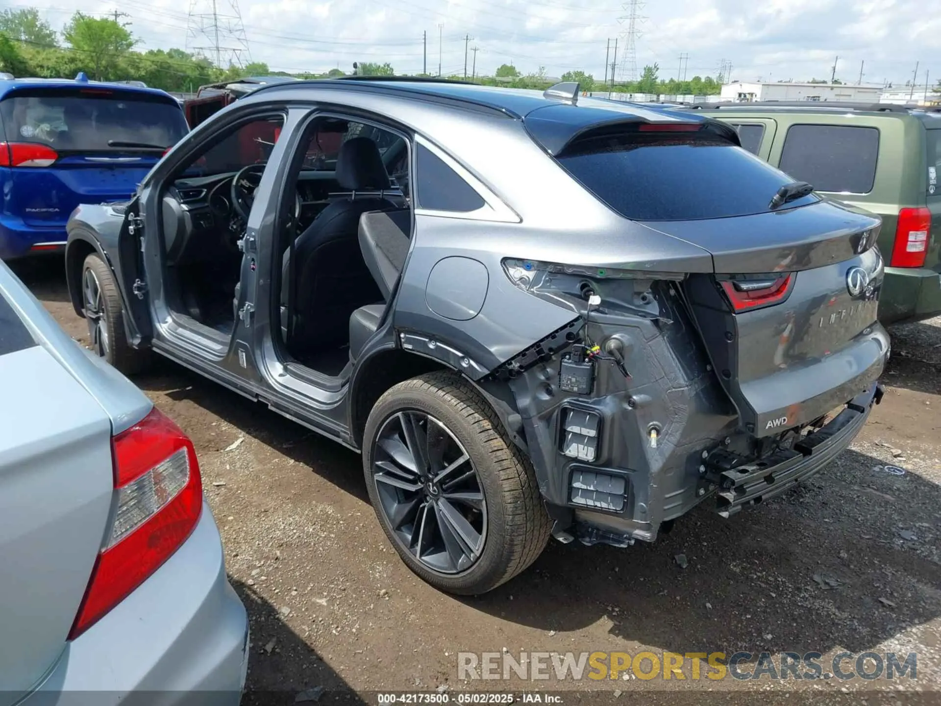 3 Photograph of a damaged car 3PCAJ5J30NF103144 INFINITI QX55 2022