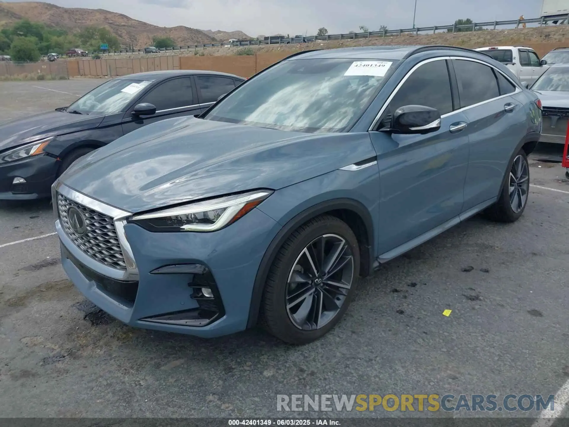 2 Photograph of a damaged car 3PCAJ5K34NF102027 INFINITI QX55 2022