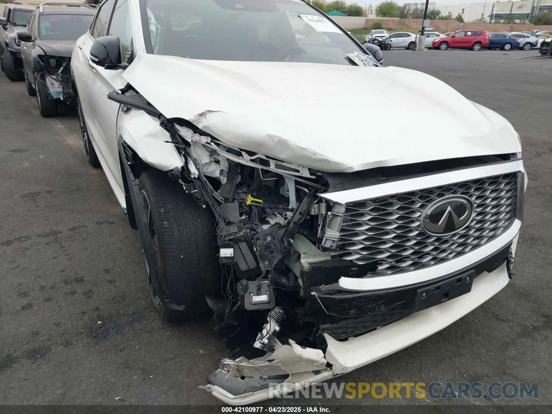 6 Photograph of a damaged car 3PCAJ5K3XNF101092 INFINITI QX55 2022