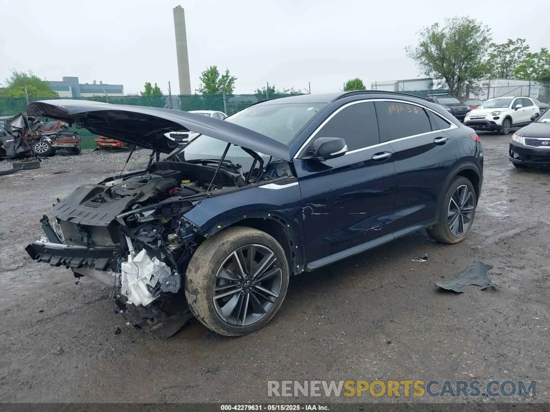 2 Photograph of a damaged car 3PCAJ5JR5PF107293 INFINITI QX55 2023
