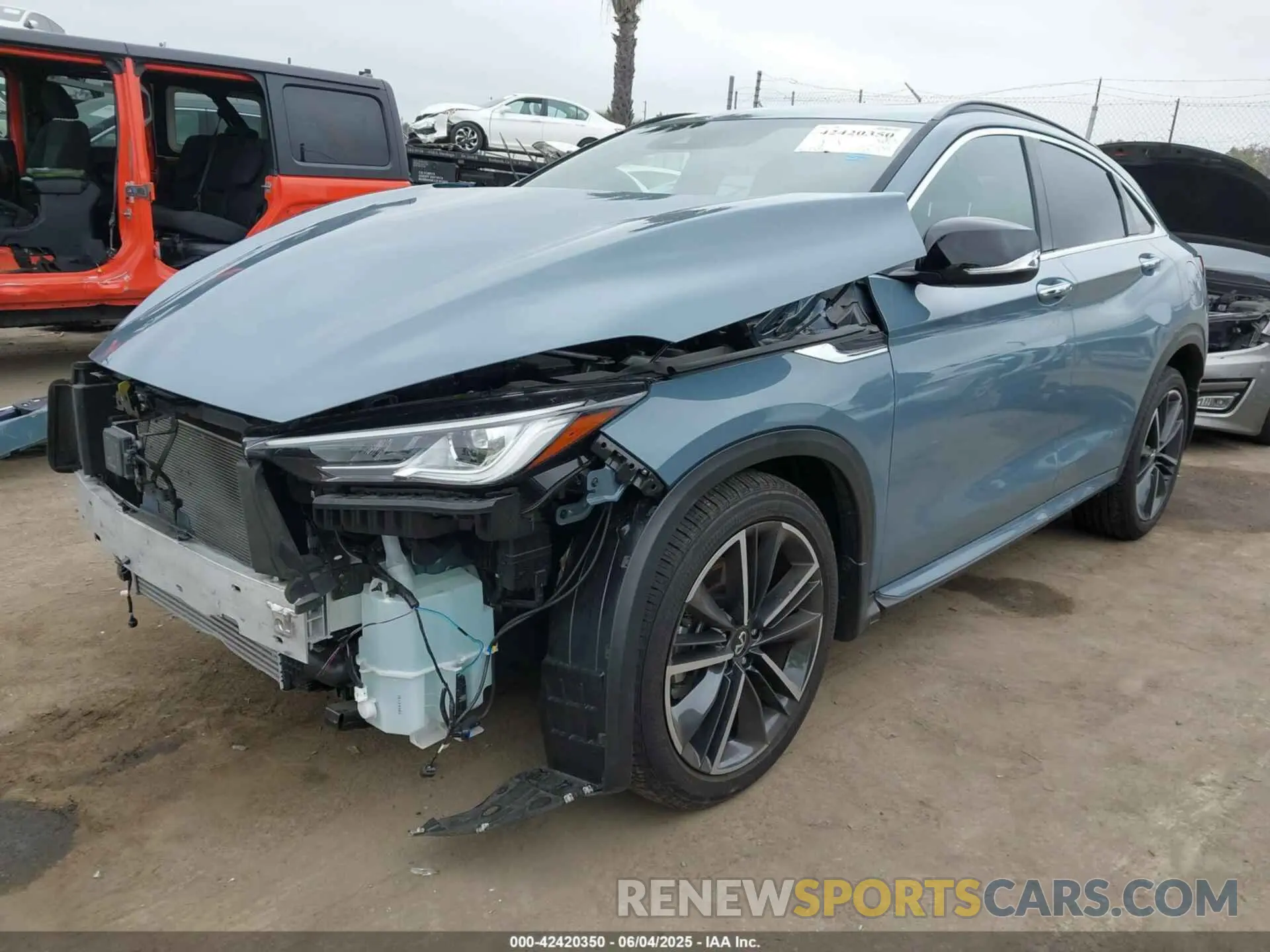 2 Photograph of a damaged car 3PCAJ5JR5PF124353 INFINITI QX55 2023