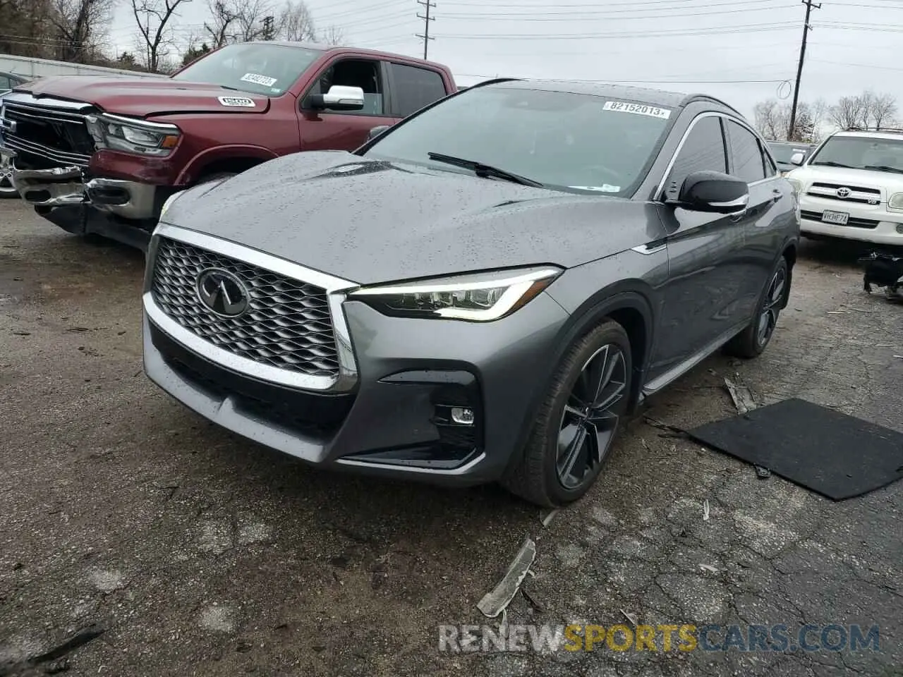 1 Photograph of a damaged car 3PCAJ5K39NF100886 INFINITI QX55 ESSEN 2022