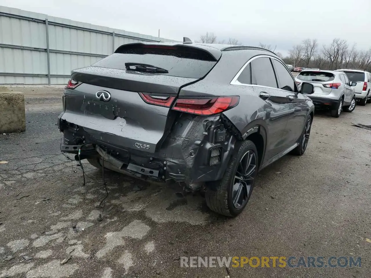 3 Photograph of a damaged car 3PCAJ5K39NF100886 INFINITI QX55 ESSEN 2022