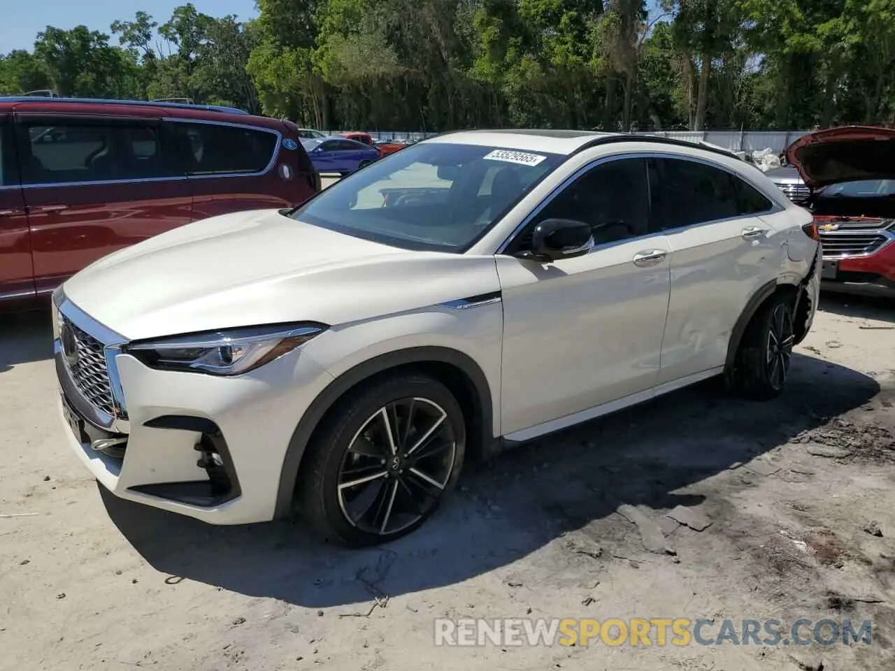 1 Photograph of a damaged car 3PCAJ5J34NF103809 INFINITI QX55 LUXE 2022
