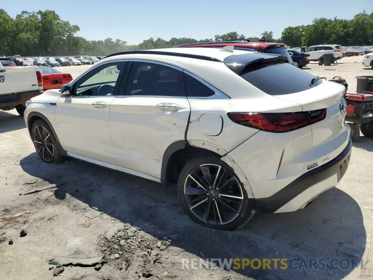 2 Photograph of a damaged car 3PCAJ5J34NF103809 INFINITI QX55 LUXE 2022