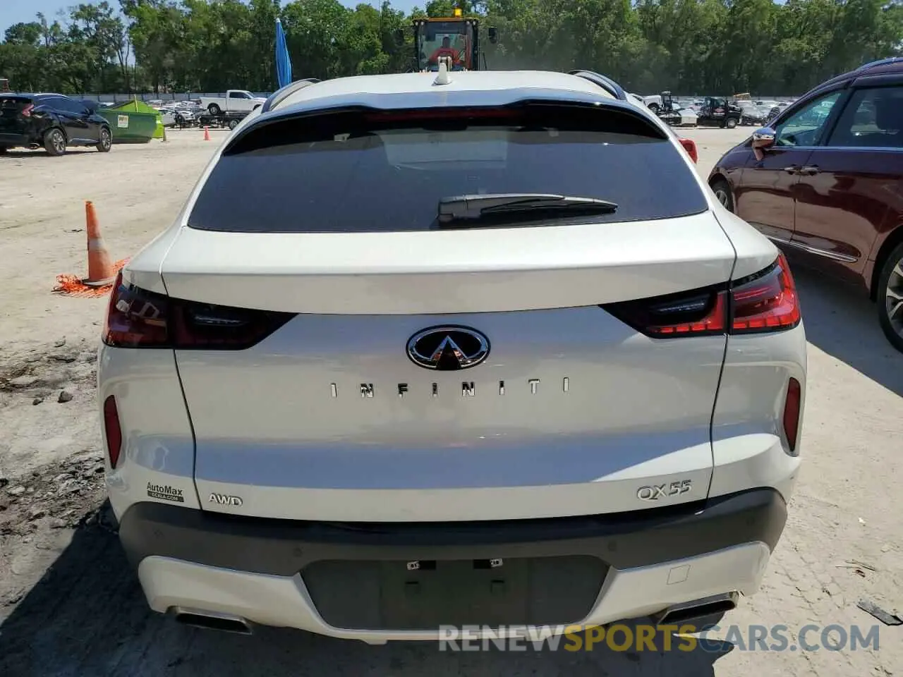 6 Photograph of a damaged car 3PCAJ5J34NF103809 INFINITI QX55 LUXE 2022