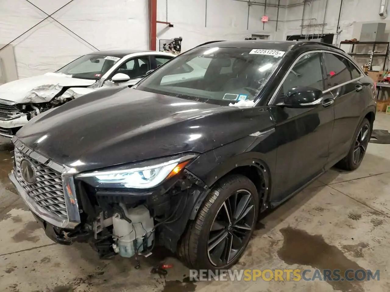 1 Photograph of a damaged car 3PCAJ5J39NF106026 INFINITI QX55 LUXE 2022