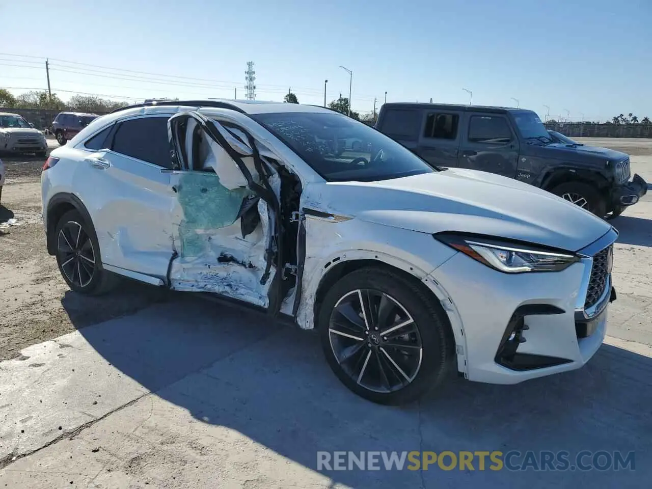 4 Photograph of a damaged car 3PCAJ5JR4PF118379 INFINITI QX55 LUXE 2023