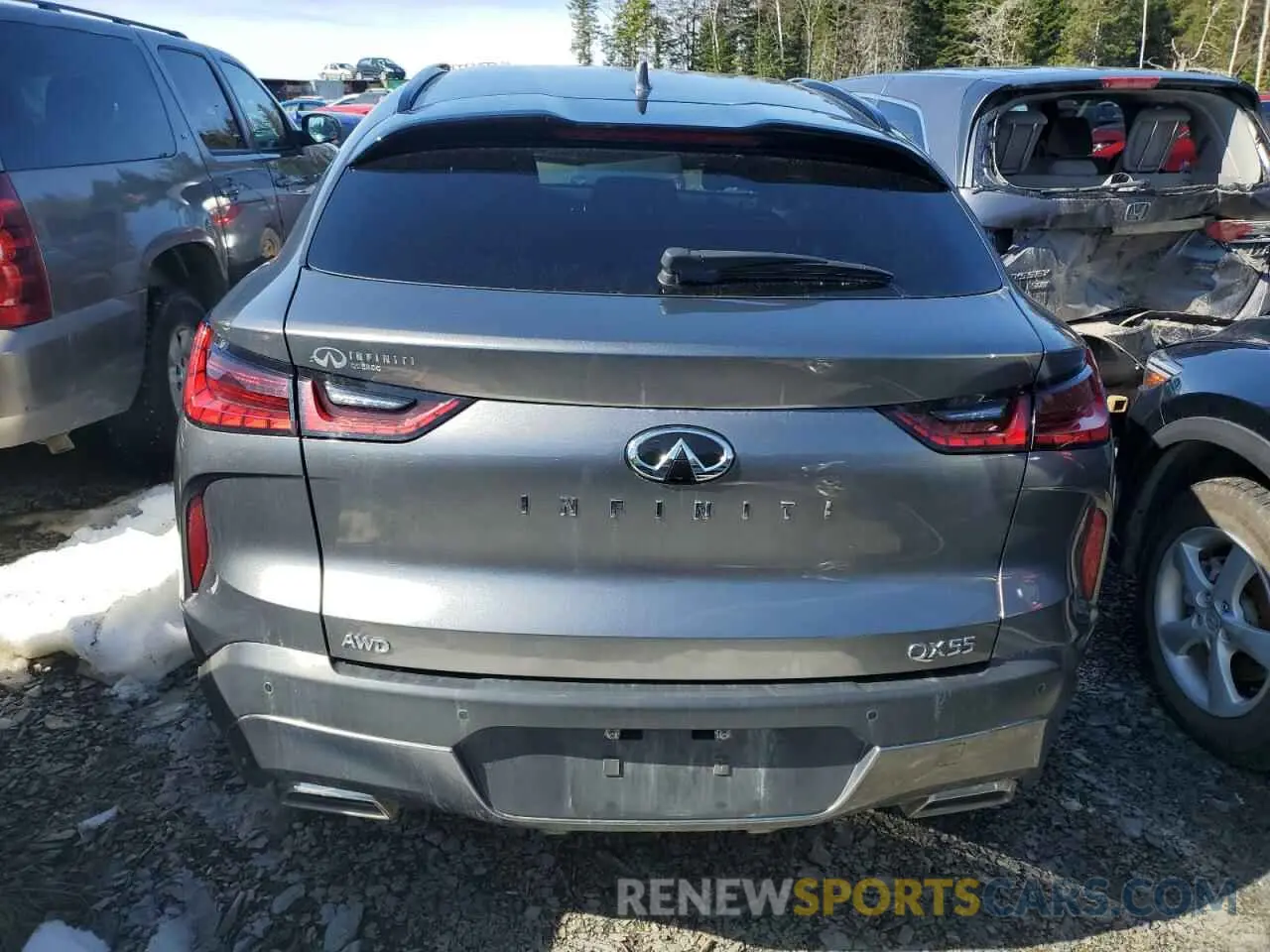 6 Photograph of a damaged car 3PCAJ5JR9PF118376 INFINITI QX55 LUXE 2023
