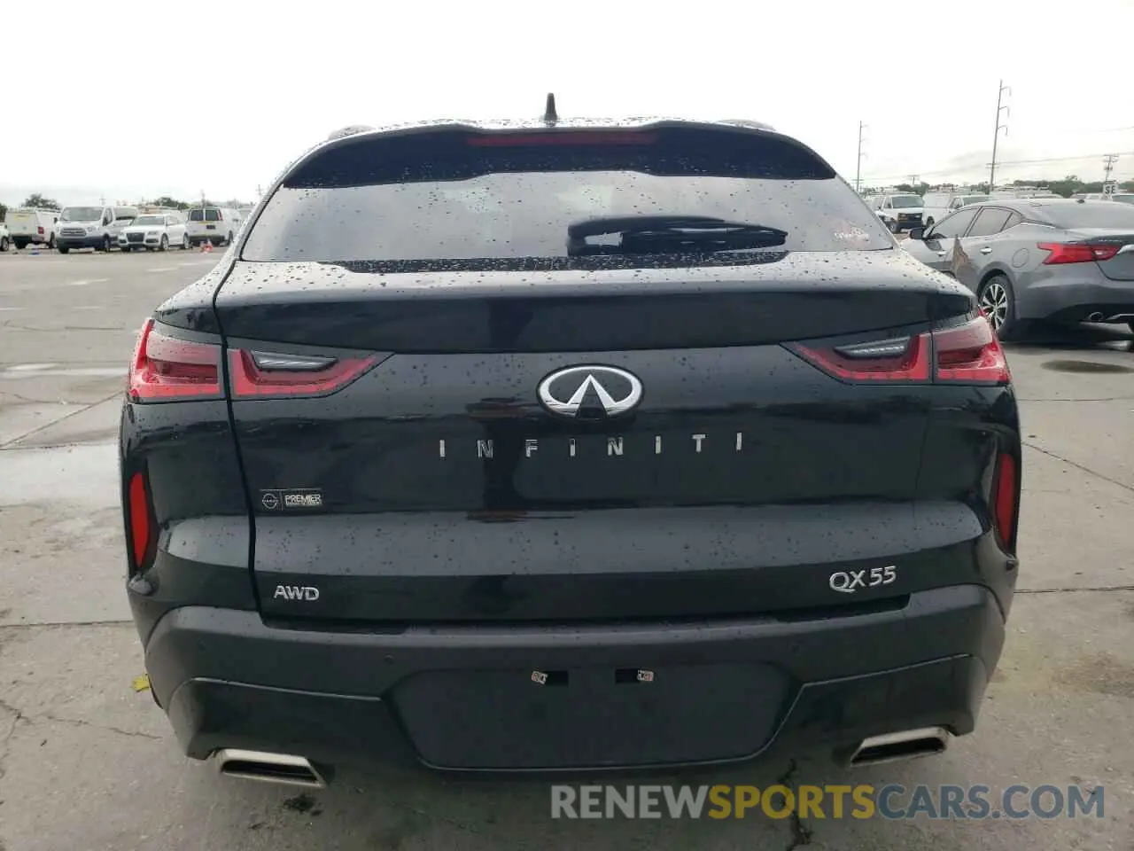6 Photograph of a damaged car 3PCAJ5LR0PF124791 INFINITI QX55 SENSO 2023