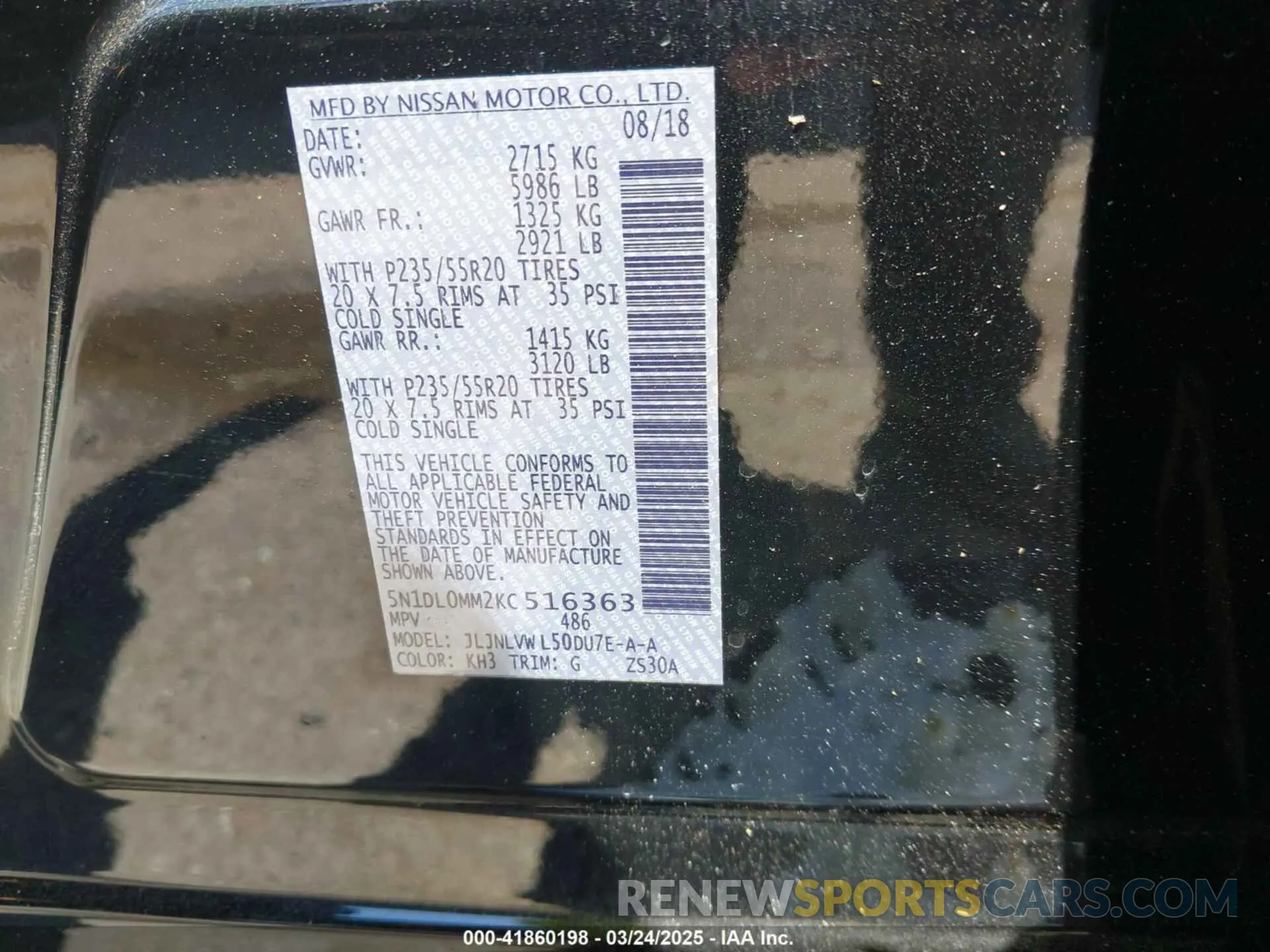9 Photograph of a damaged car 5N1DL0MM2KC516363 INFINITI QX60 2019