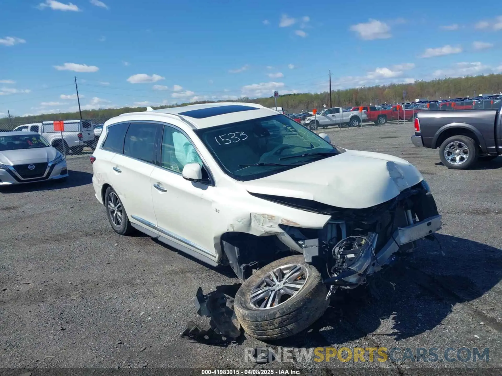 1 Photograph of a damaged car 5N1DL0MM4KC521533 INFINITI QX60 2019