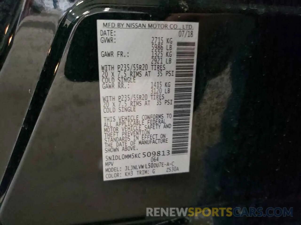13 Photograph of a damaged car 5N1DL0MM5KC509813 INFINITI QX60 2019