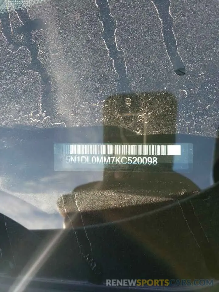 13 Photograph of a damaged car 5N1DL0MM7KC520098 INFINITI QX60 2019