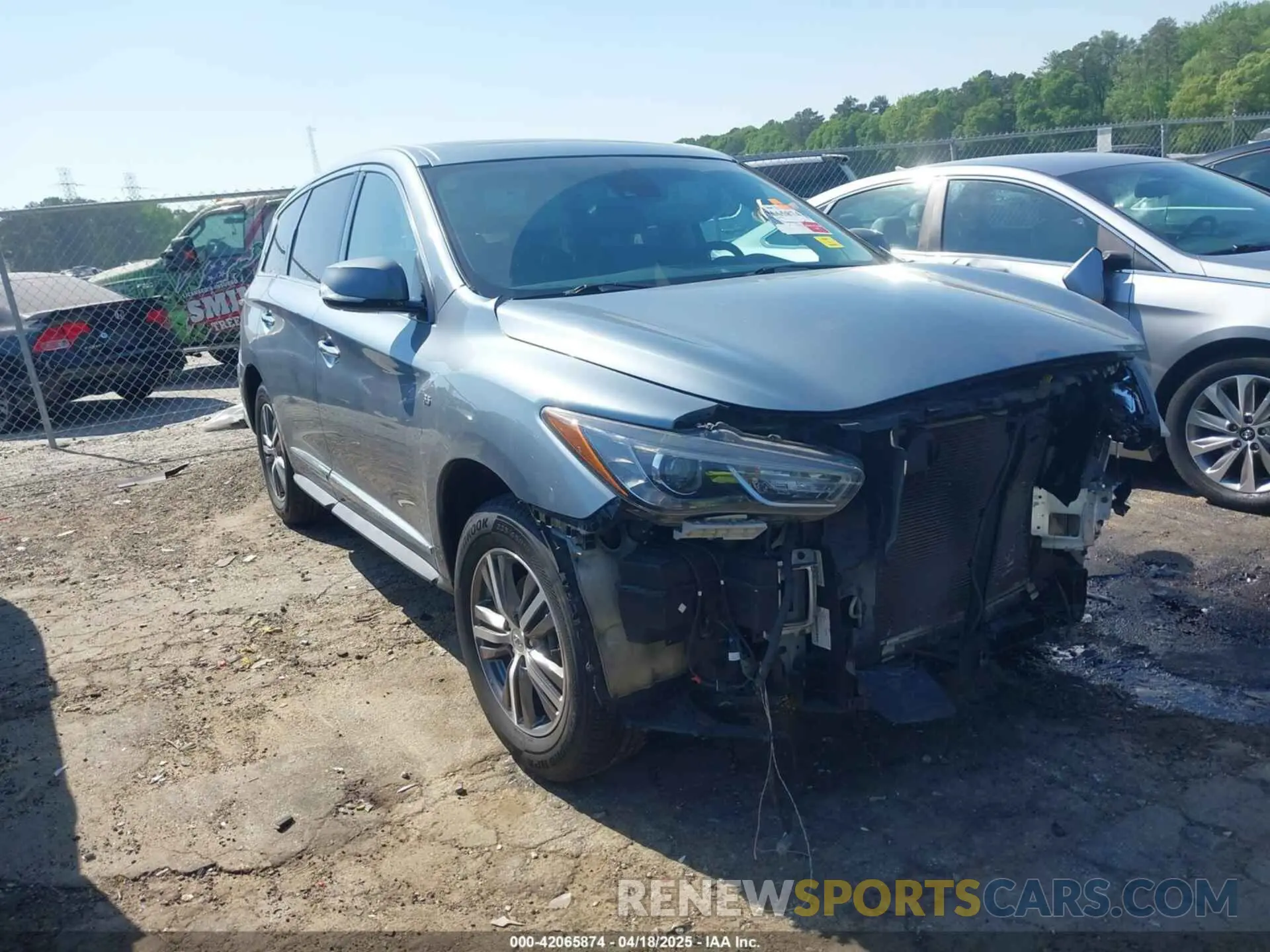 1 Photograph of a damaged car 5N1DL0MM7KC567051 INFINITI QX60 2019