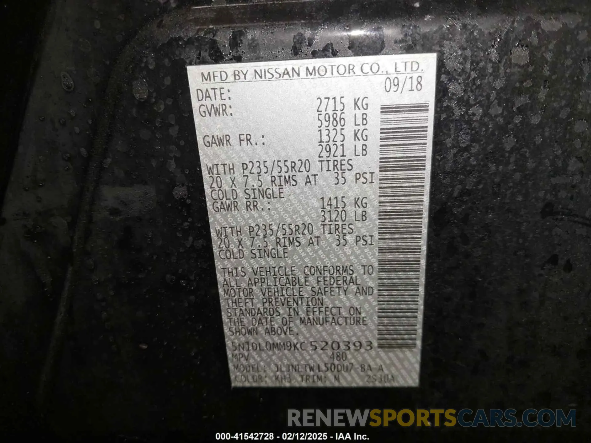 9 Photograph of a damaged car 5N1DL0MM9KC520393 INFINITI QX60 2019