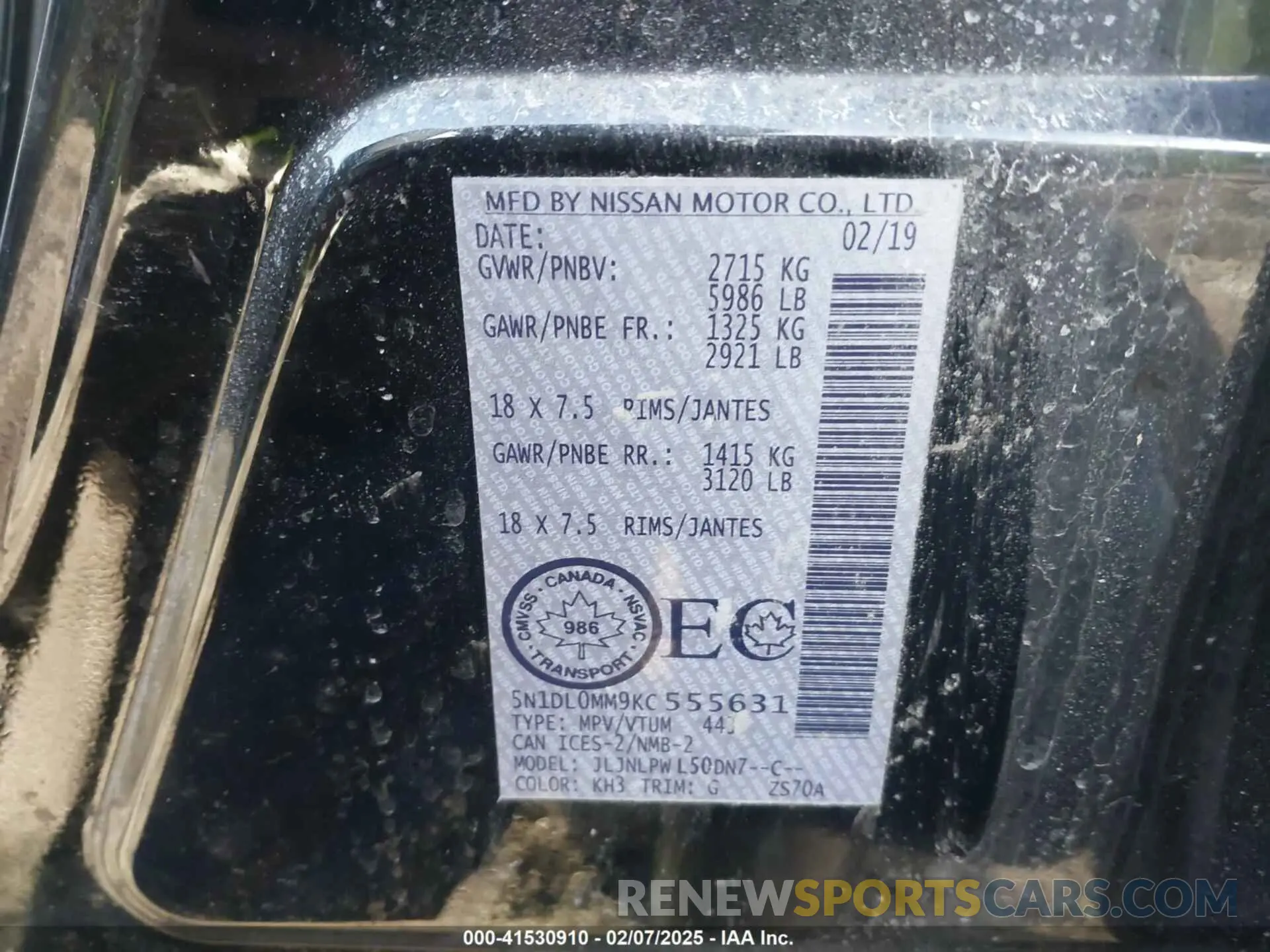 9 Photograph of a damaged car 5N1DL0MM9KC555631 INFINITI QX60 2019