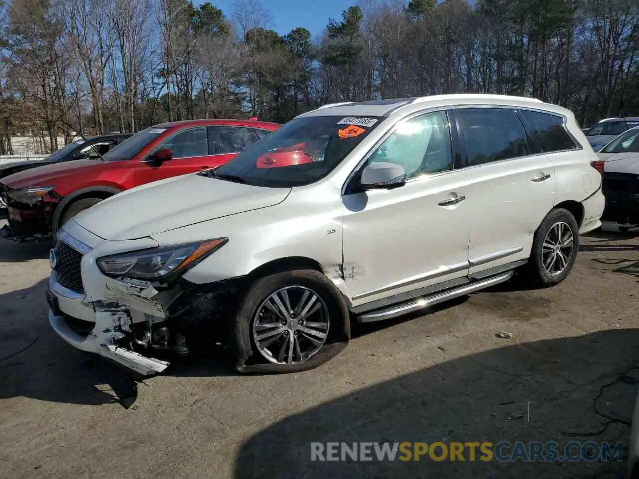1 Photograph of a damaged car 5N1DL0MN2KC504724 INFINITI QX60 2019