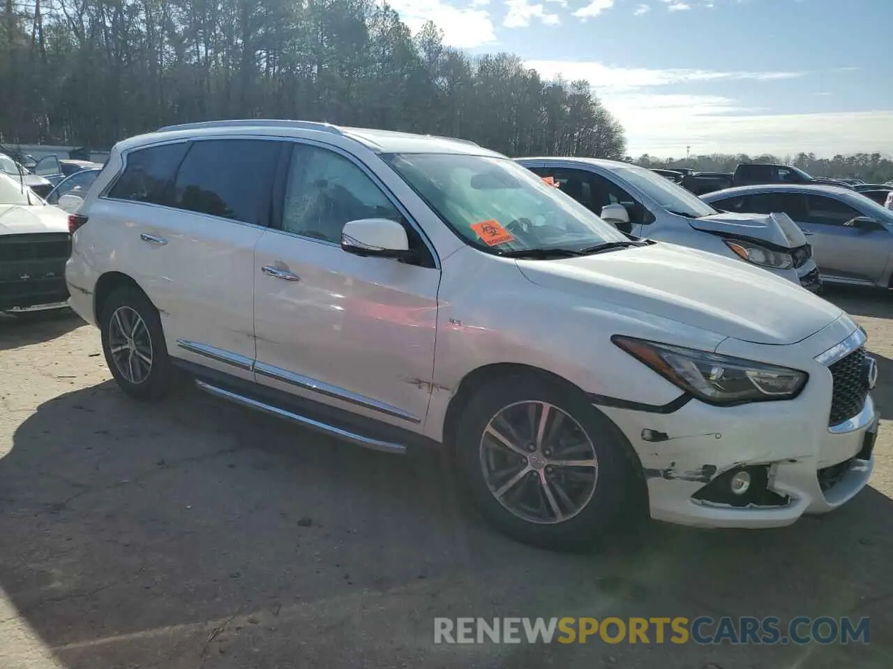 4 Photograph of a damaged car 5N1DL0MN2KC504724 INFINITI QX60 2019