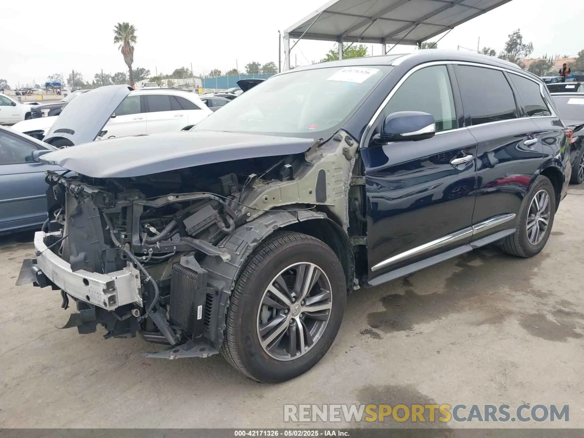2 Photograph of a damaged car 5N1DL0MN3KC558730 INFINITI QX60 2019