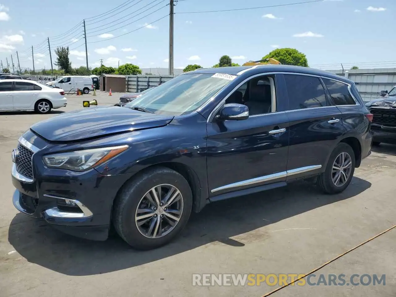 1 Photograph of a damaged car 5N1DL0MN4KC511433 INFINITI QX60 2019