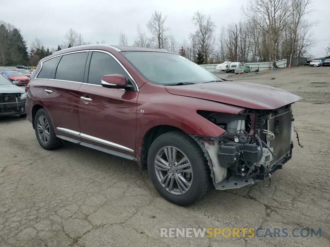 4 Photograph of a damaged car 5N1DL0MN4KC511612 INFINITI QX60 2019