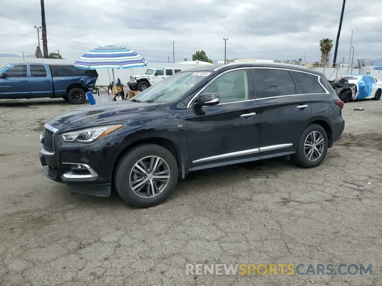 1 Photograph of a damaged car 5N1DL0MN4KC551544 INFINITI QX60 2019