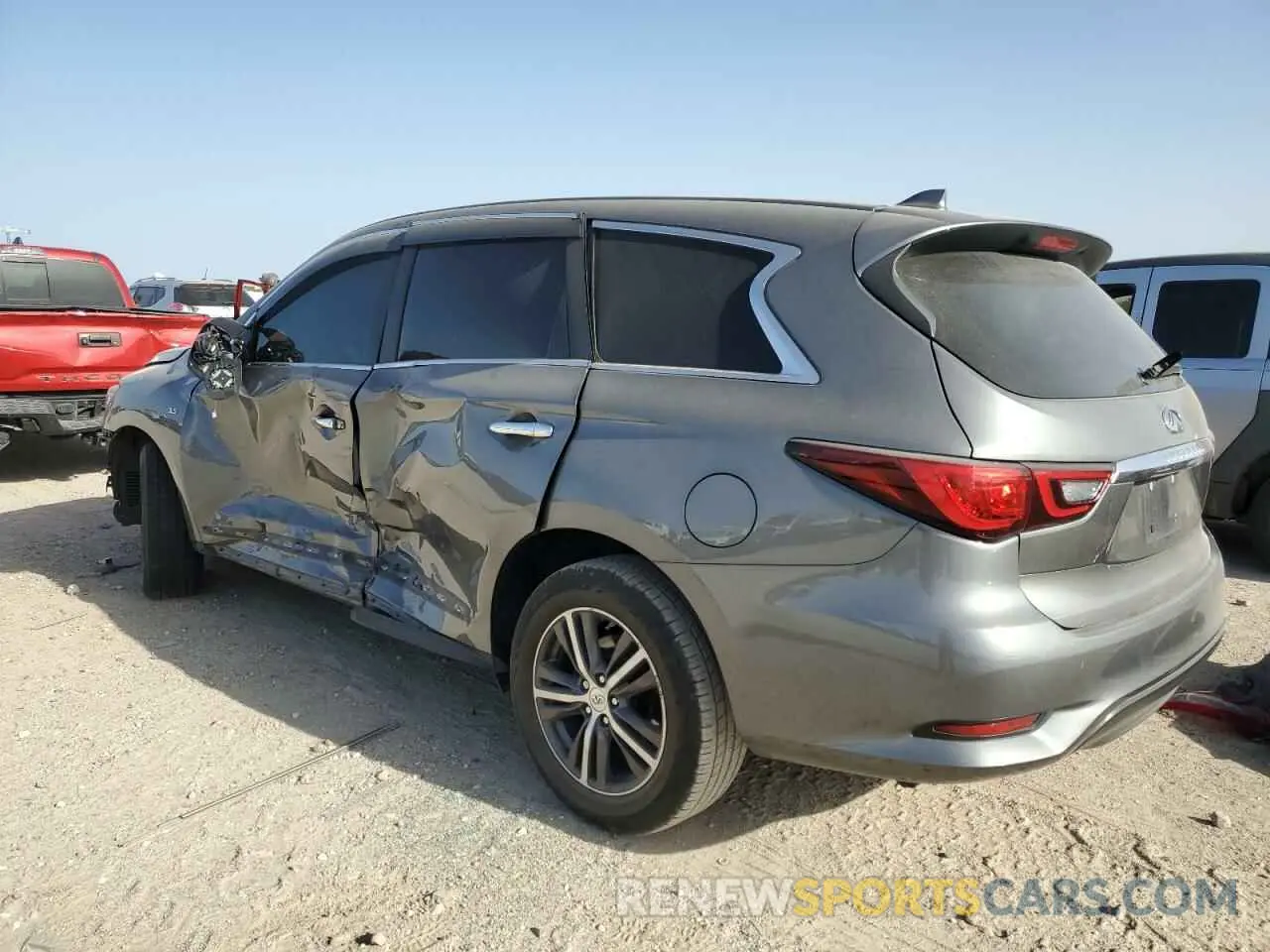 2 Photograph of a damaged car 5N1DL0MN8KC527165 INFINITI QX60 2019