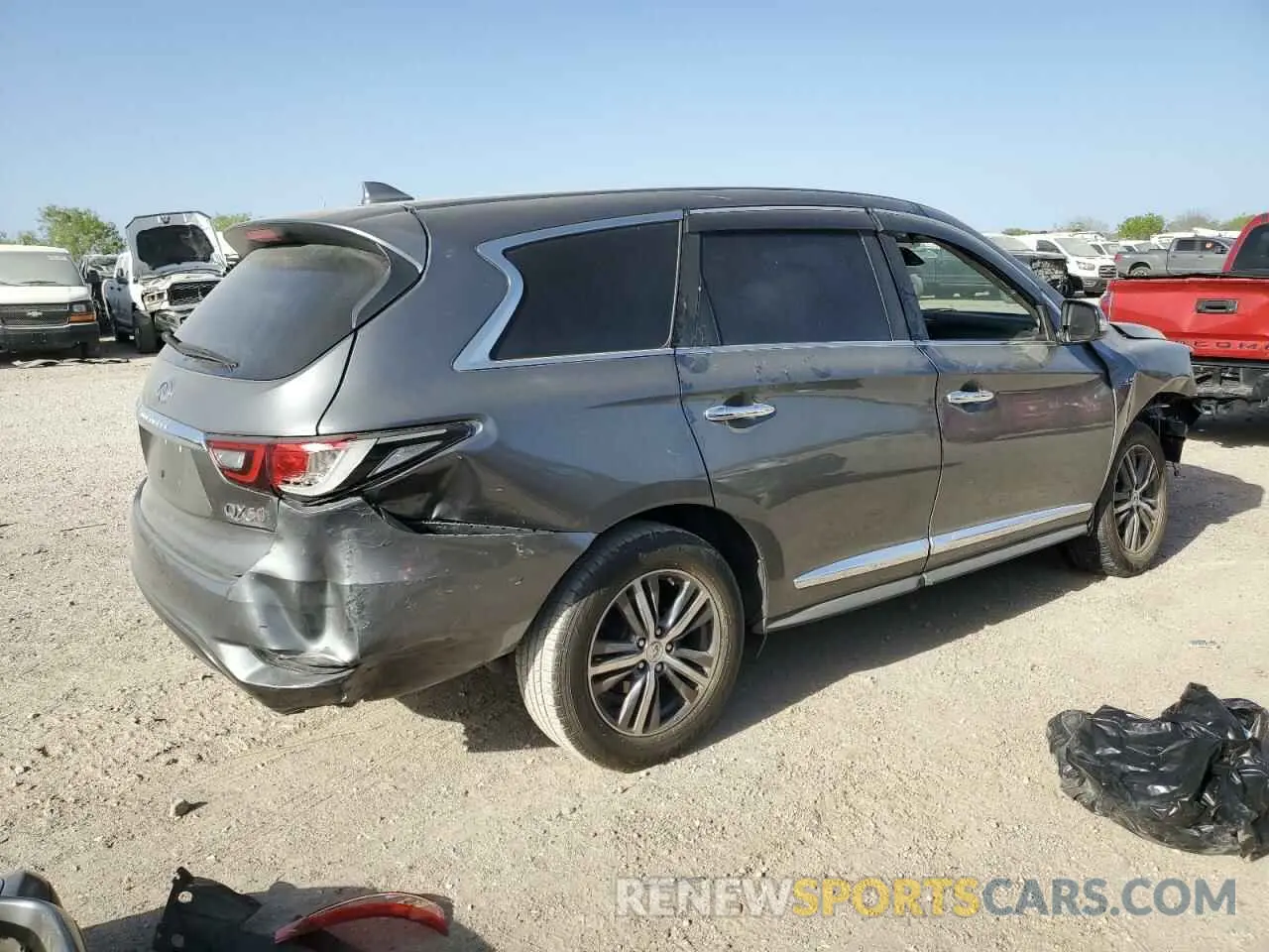 3 Photograph of a damaged car 5N1DL0MN8KC527165 INFINITI QX60 2019