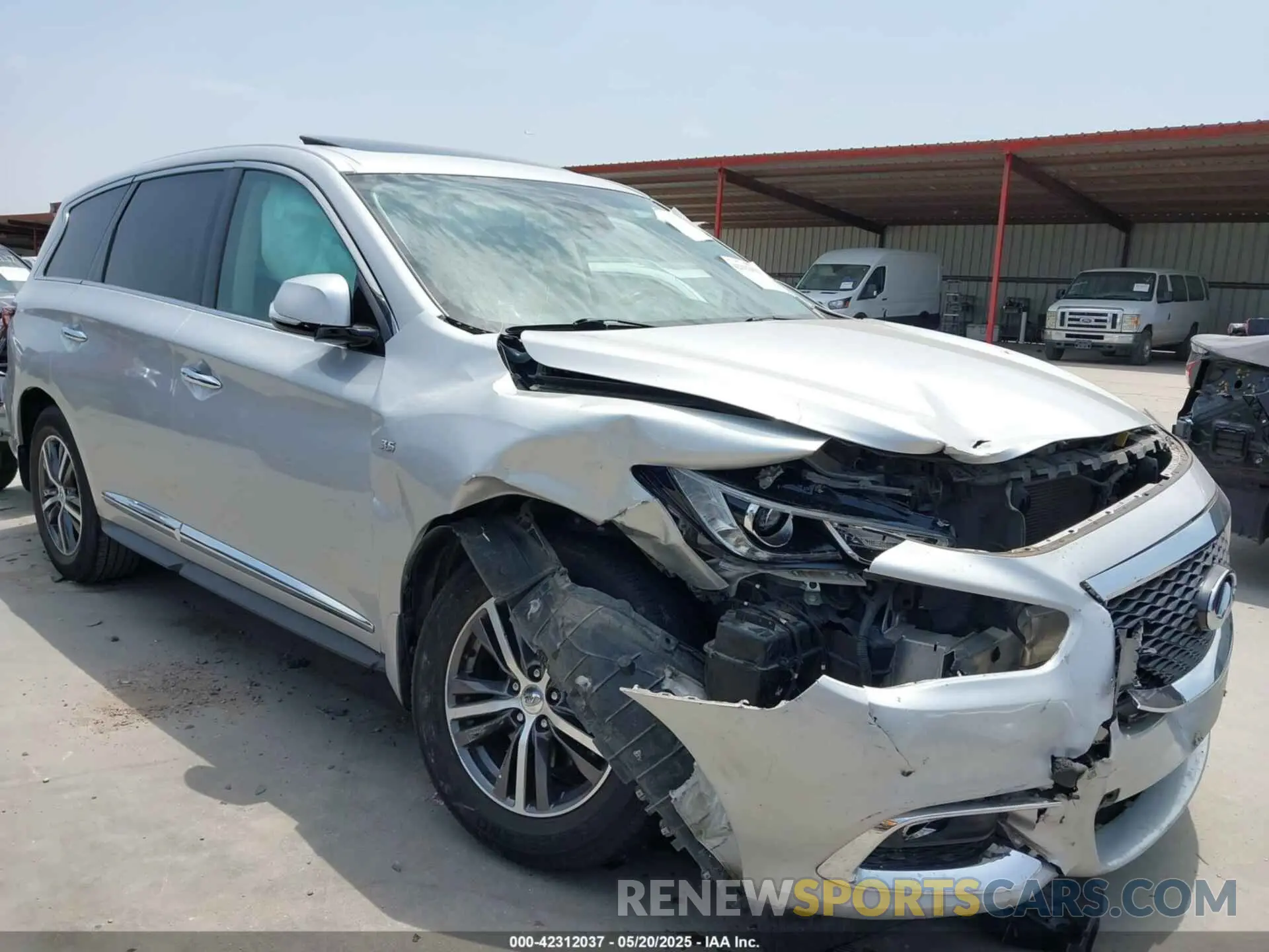 1 Photograph of a damaged car 5N1DL0MN8KC548730 INFINITI QX60 2019
