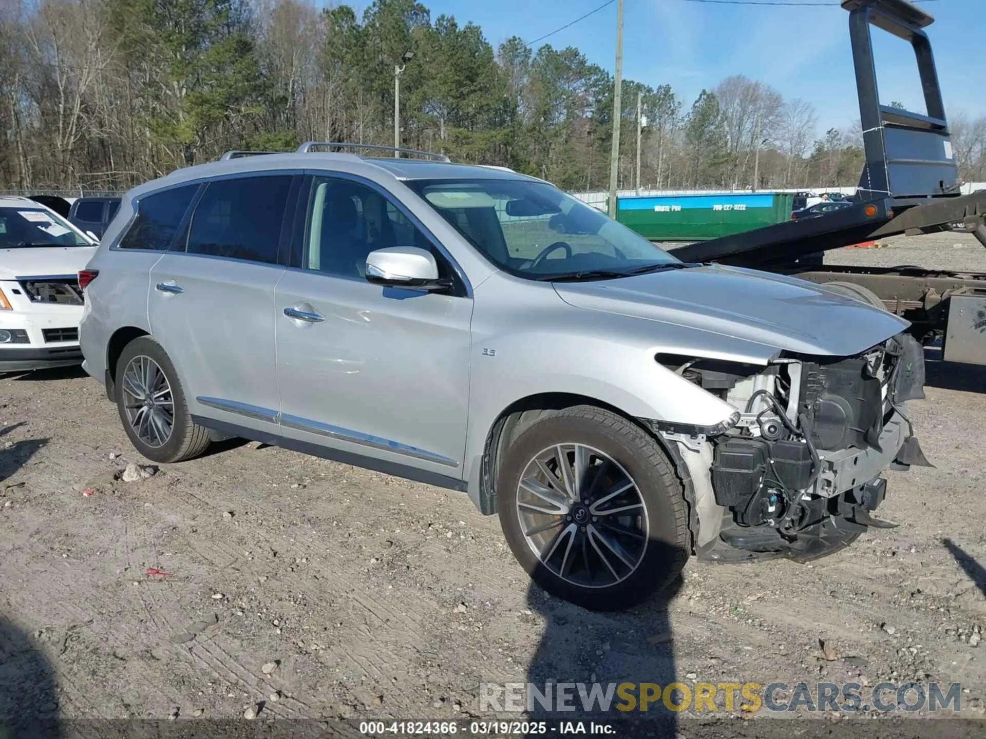 1 Photograph of a damaged car 5N1DL0MN8KC555323 INFINITI QX60 2019