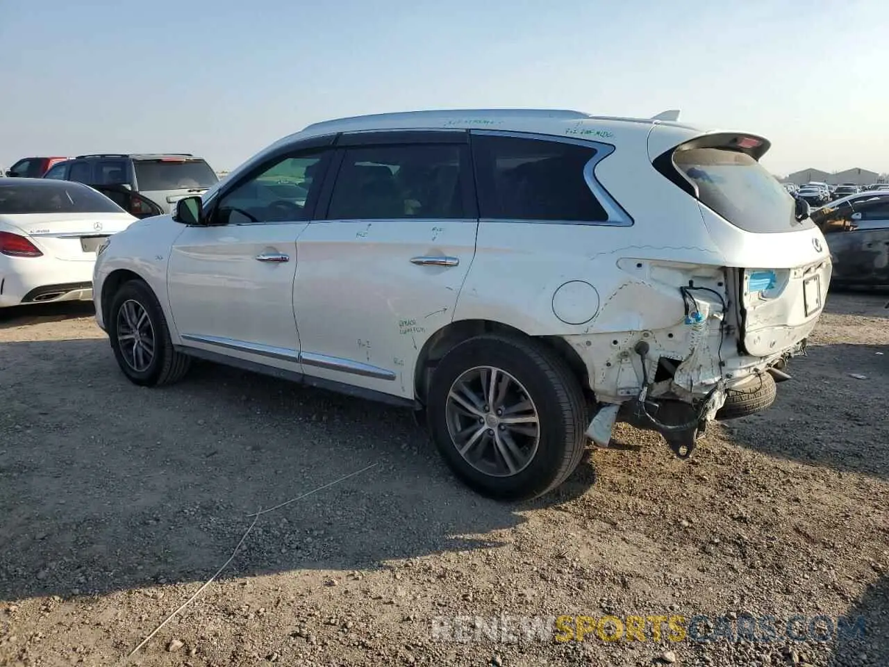 2 Photograph of a damaged car 5N1DL0MN9KC521956 INFINITI QX60 2019