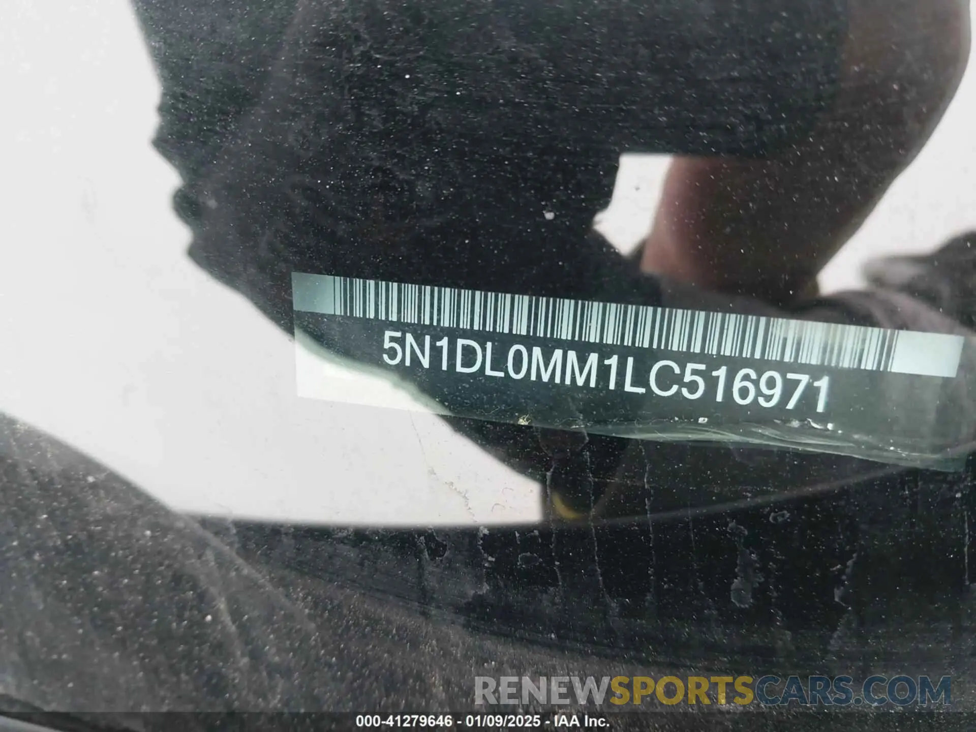 9 Photograph of a damaged car 5N1DL0MM1LC516971 INFINITI QX60 2020