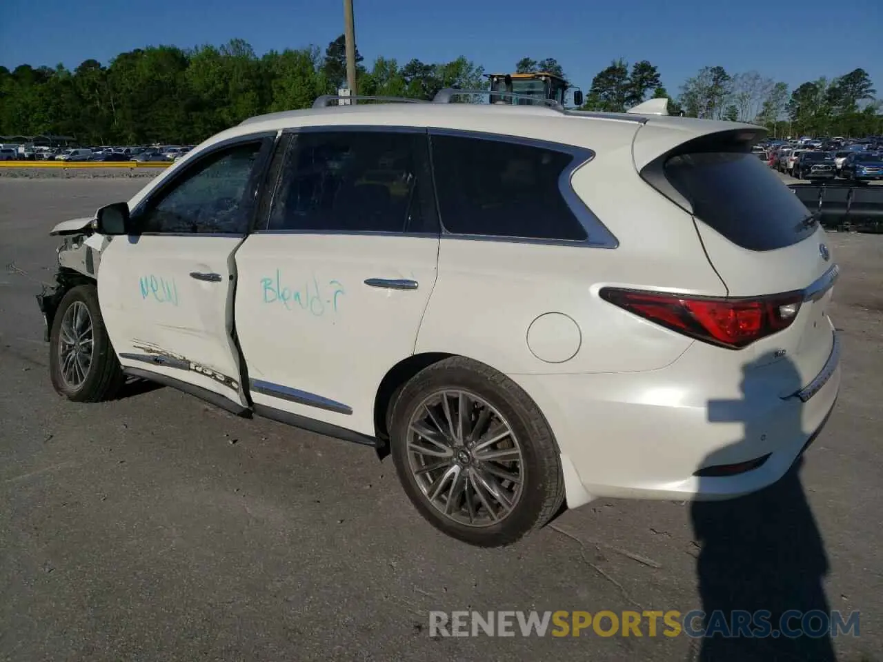 2 Photograph of a damaged car 5N1DL0MM9LC544470 INFINITI QX60 2020