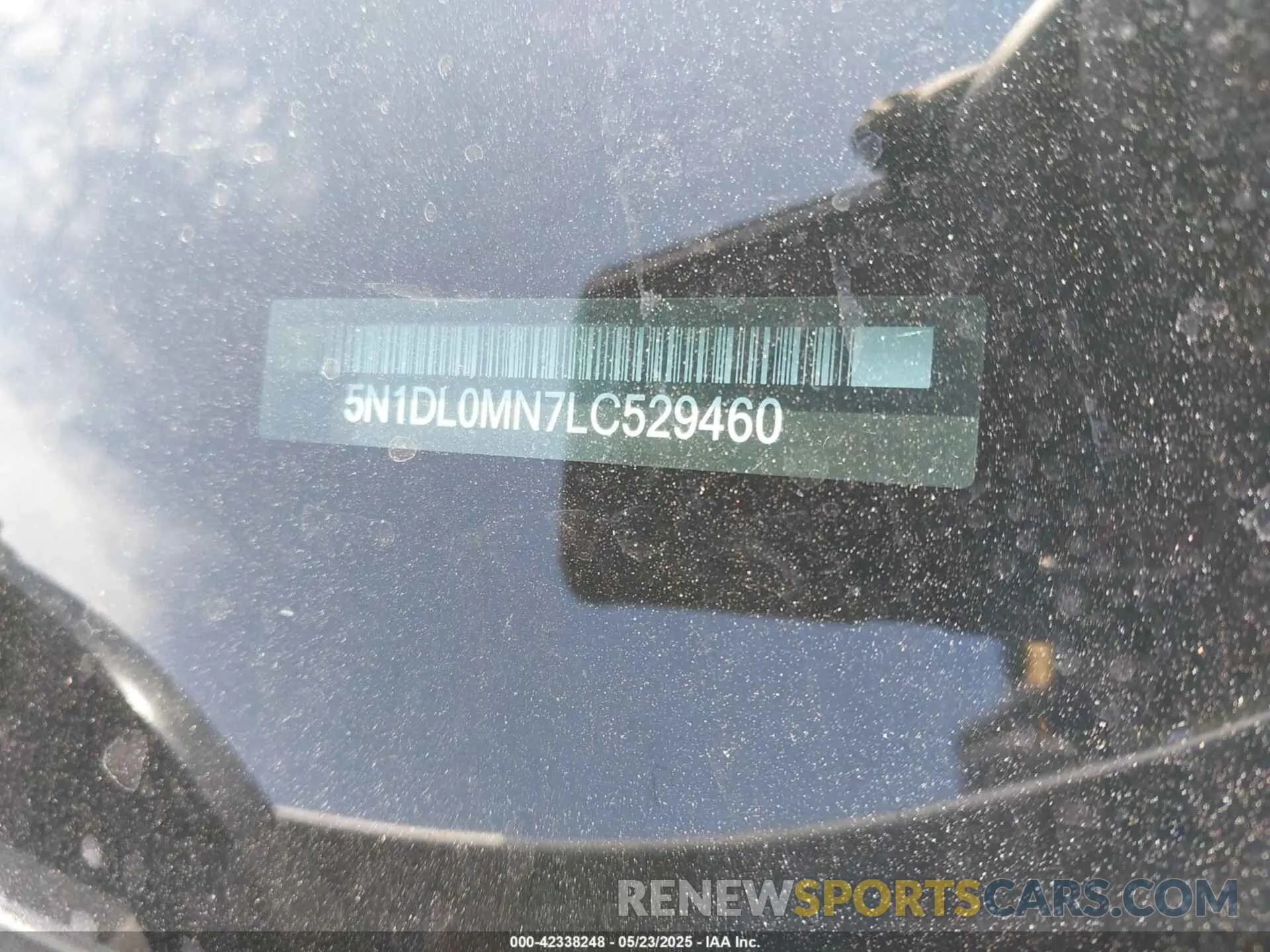 9 Photograph of a damaged car 5N1DL0MN7LC529460 INFINITI QX60 2020