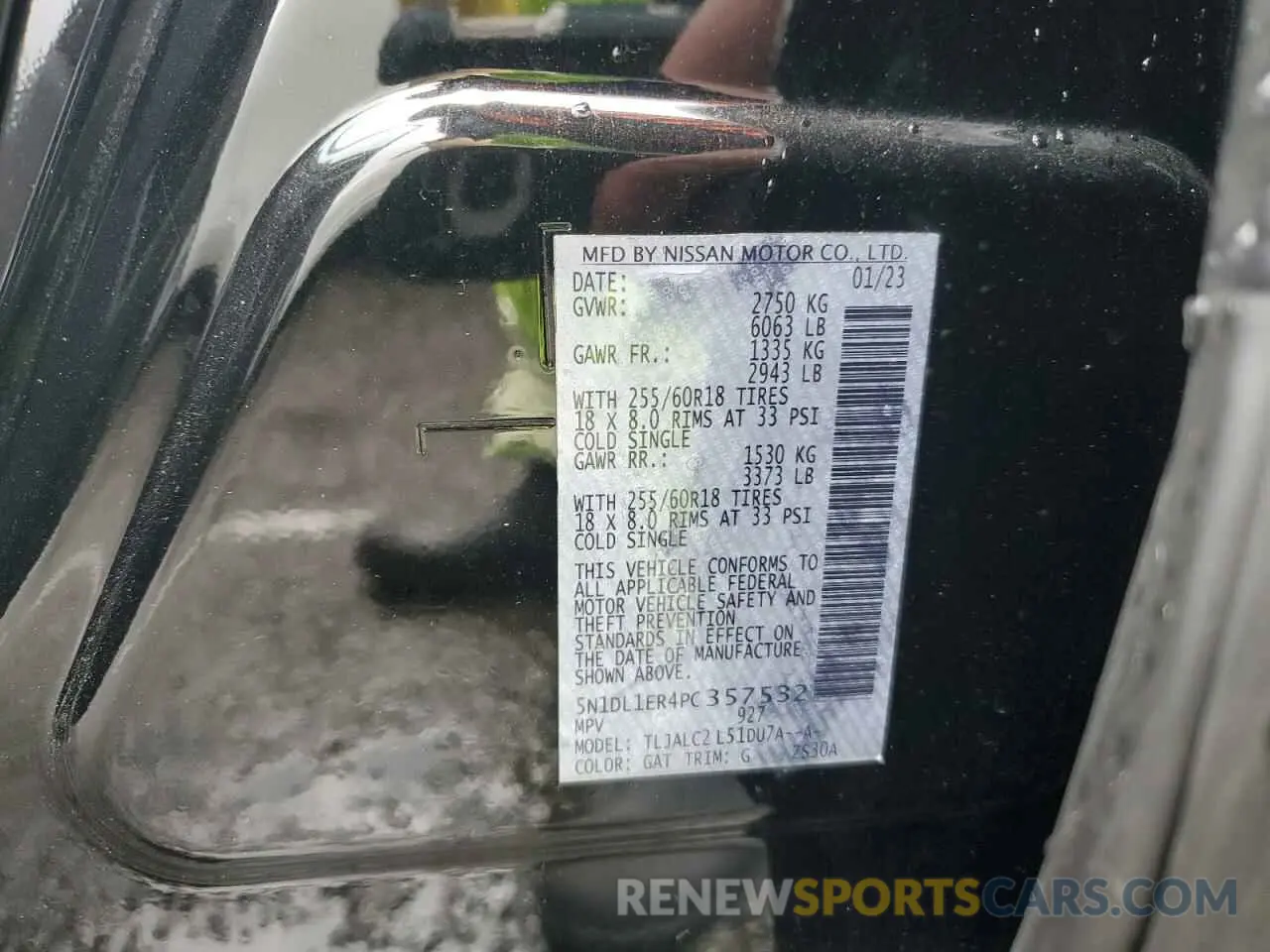 13 Photograph of a damaged car 5N1DL1ER4PC357532 INFINITI QX60 PURE 2023
