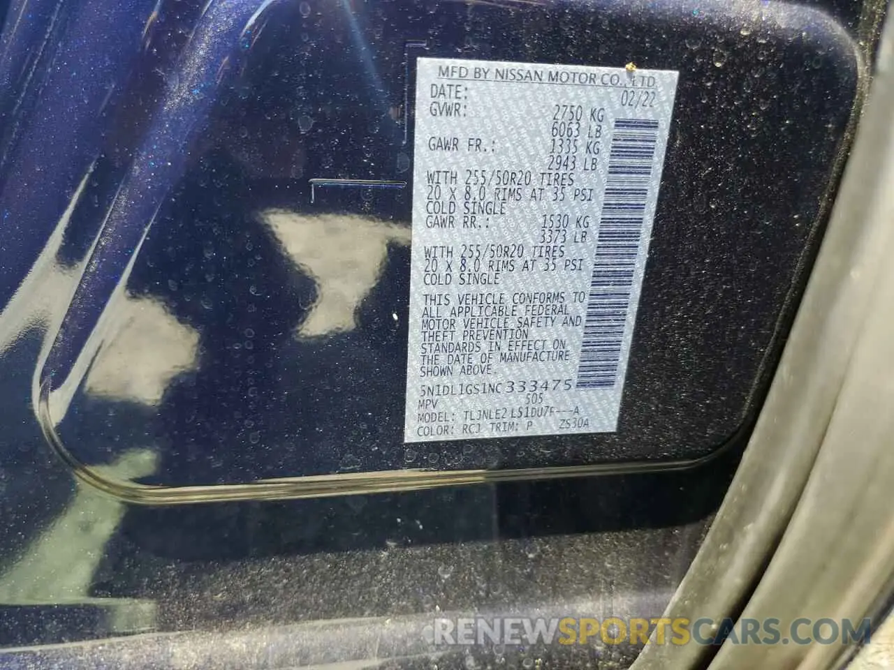 14 Photograph of a damaged car 5N1DL1GS1NC333475 INFINITI QX60 SENSO 2022